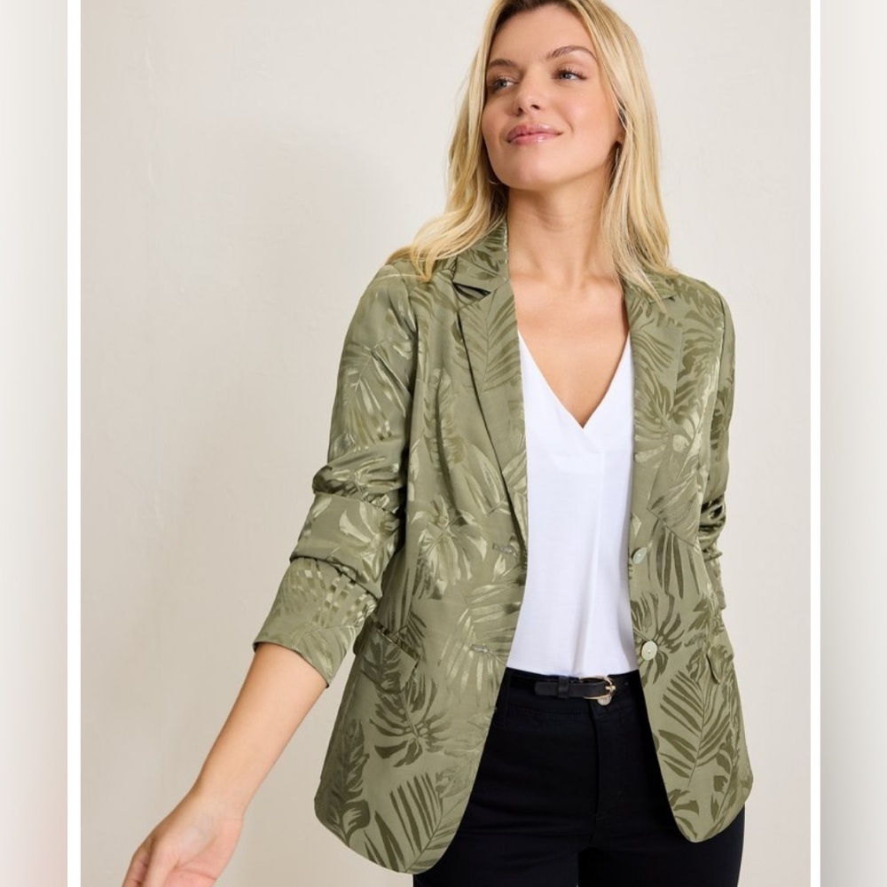 Tommy Bahama NWT Satin Jacquard 2 Button Blazer